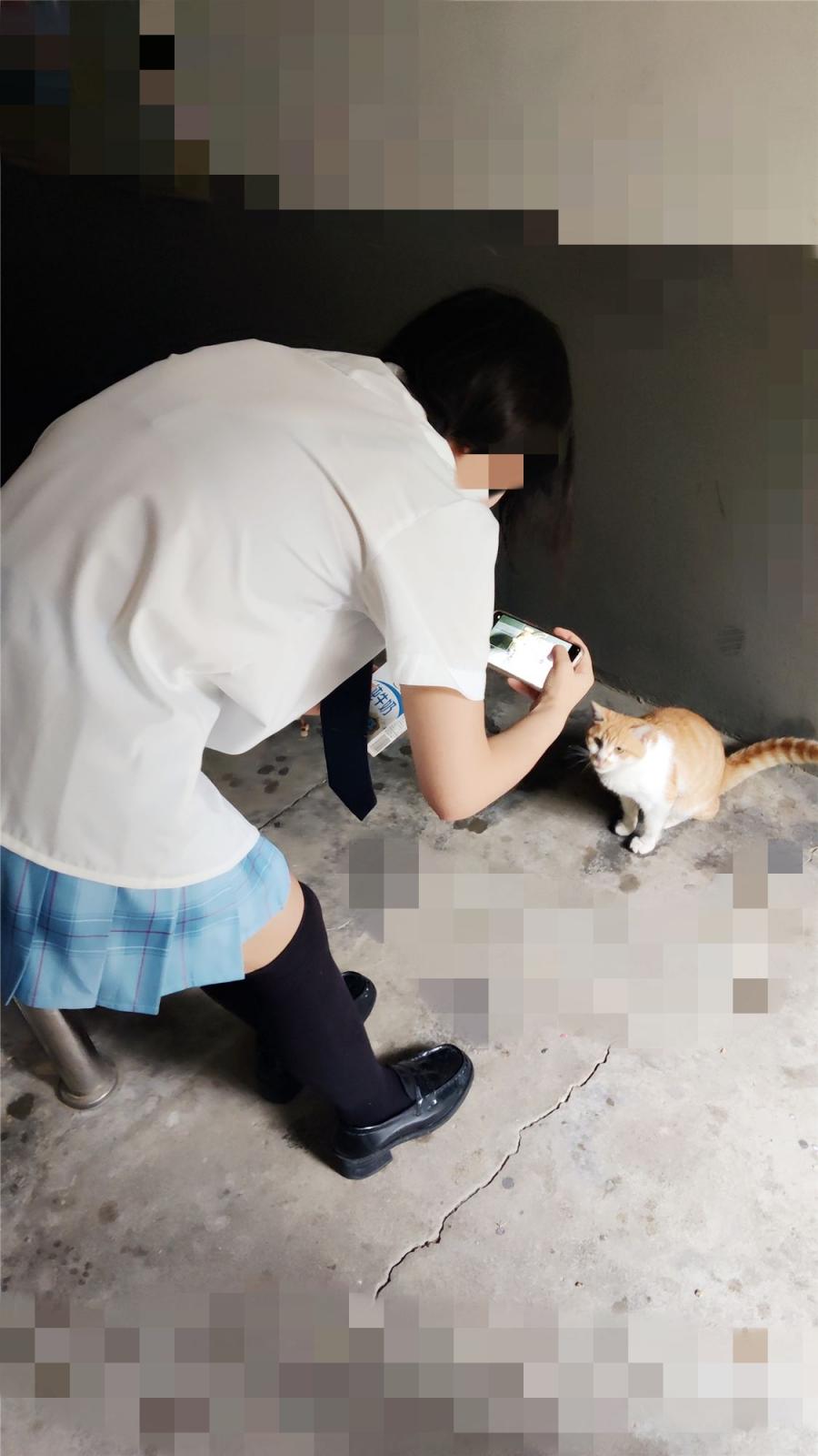 [原创]06年女友很有爱心，拿自己的牛奶喂小猫[25P]